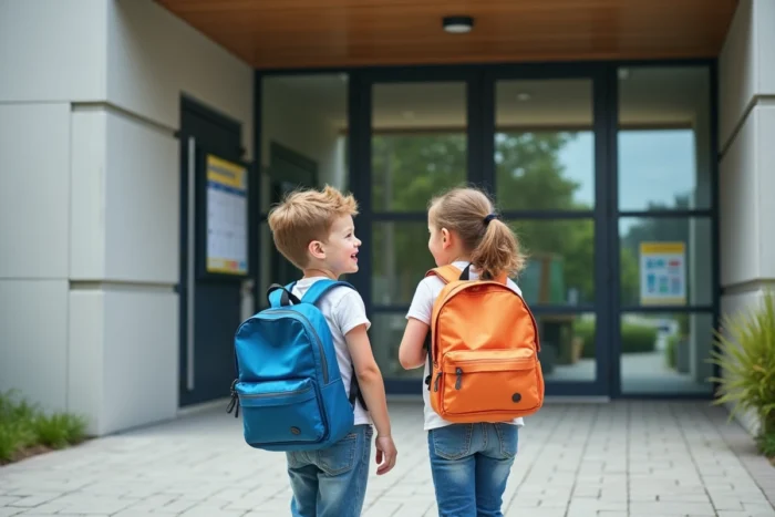 Enfants arrivant au centre de loisirs municipal de Meudon après inscription via le portail famille en ligne